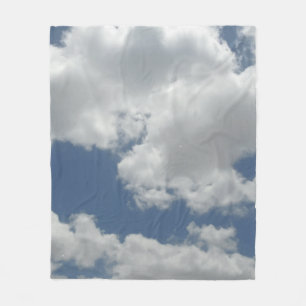 Weiß-Wolken-Foto-Druck Fleecedecke