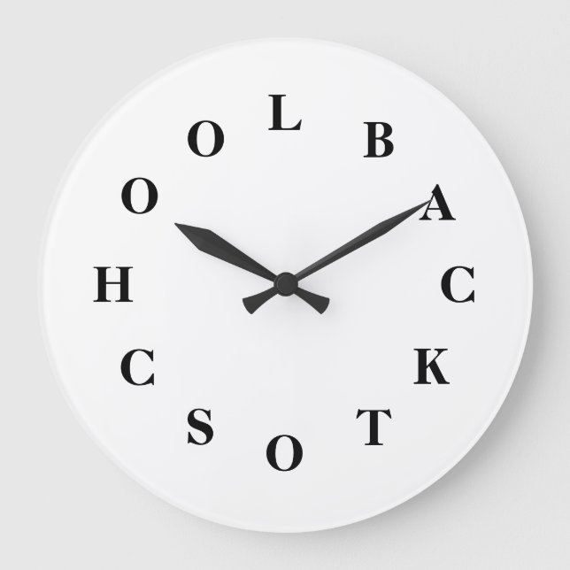 Weiß zurück zu Schulgroßer Wanduhr durch Janz (Vorderseite)