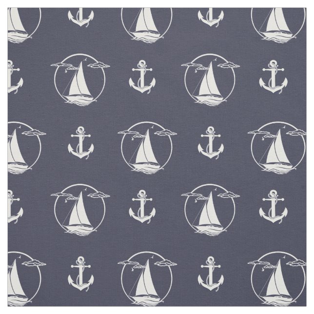 Weißanker-Weißanker/Weißsegler-Silhouette Stoff (Muster)