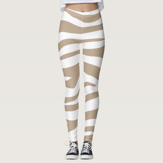 Weißbeige Leggings (Vorderseite)