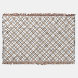 Weißbeige schwarze diagonale, karierte Muster Decke