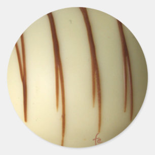 Weißbelgische Schokolade Runder Aufkleber