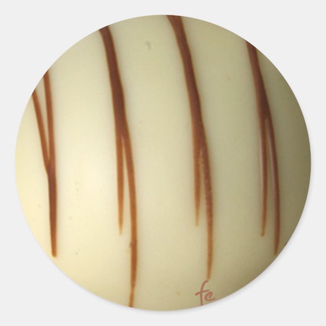 Weißbelgische Schokolade Runder Aufkleber (Vorderseite)