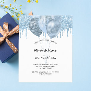 Weißblaue Ballons aus Quinceanera - Haushaltseinla