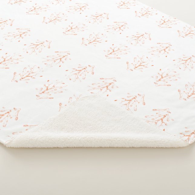 Weißbraune Kontur der Korallen Sherpadecke (3/4)