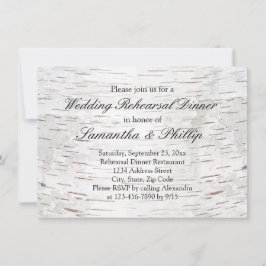 Weißbuch Birkenbaum Barke Rustikale Holzhochzeit Einladung