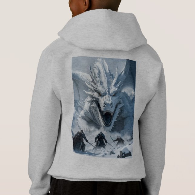Weißdrache Hoodie (Rückseite)