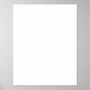 Weiße, 11" x 14" matte Paper Blank Wedding Menu Poster
