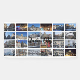 Weiße 24-Foto-Collage-Gitter Reise individuell Banner