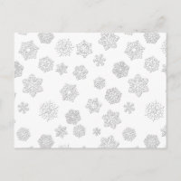 Weiße 3-D-Schneeflocken auf weißem Hintergrund