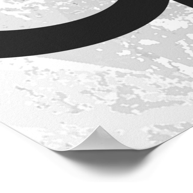 Weiße 90-Jahrzehnte Geburtstag Poster (Ecke)