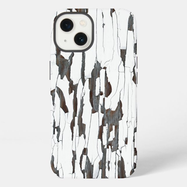 Weiße abblätternde Farbe  iPhone Hülle (Rückseite)