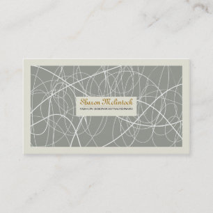 Weiße Abstrakte Linien Visitenkarte