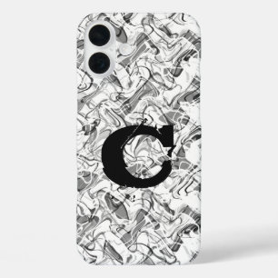 Weiße abstrakte Rauch-Grunge-Jungen-Handyhülle iPhone 16 Plus Hülle
