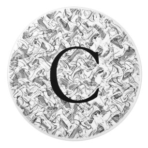 Weiße abstrakte Rauch Urban Bedroom Dekor Design Keramikknauf