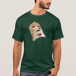 Weiße afrikanische Maske T-Shirt