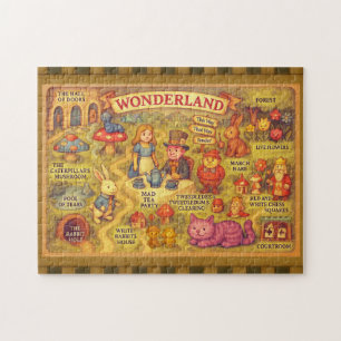 Weiße Alice im Wunderland Puzzle
