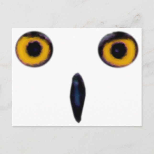 Weiße alte Augen Postkarte (Vorderseite)