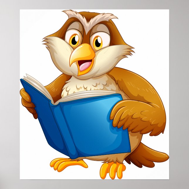 Weiße alte Eule Poster (Vorne)