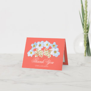 Weiße Anemonen- und Orchideenbouquet Blumen-Dankes Dankeskarte