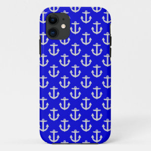 Weiße Anker mit blauem Hintergrund Case-Mate iPhone Hülle