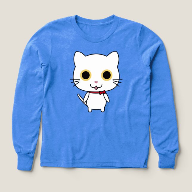 Weiße anthropomorphe Katzen-Cliparts (Design Vorderseite)