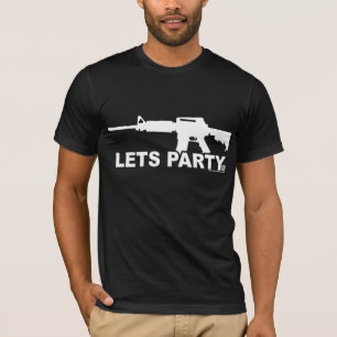 Weiße AR15 Lets Party T-Shirt
