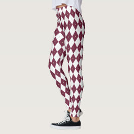 Weiße Argyll-Leggings für Damen Leggings