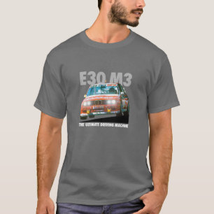 Weiße Art BMWs E30 M3 DTM Rennläufer-(Bastos) T-Shirt