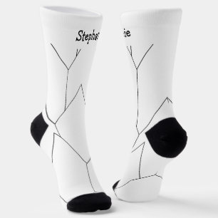 Weiße Art Deco Design Socken