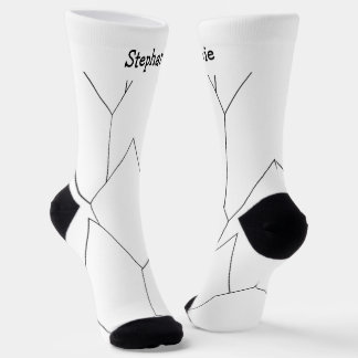 Weiße Art Deco Design Socken