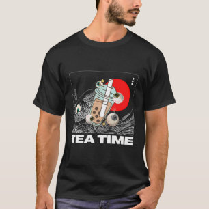 Weiße Ästhetische Eyeballs Boba Tea Blase T-Shirt