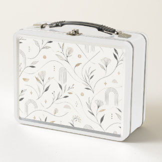 Weiße Atelier-Minimalluxus-Lunchbox – Elegantes Pa Metall Brotdose
