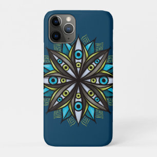 Weiße Augen Mandala Art - Trippy Blume Blue Green Case-Mate iPhone Hülle