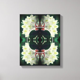 Weiße Azalea-Blume gestalten Ihr eigenes Foto Leinwanddruck