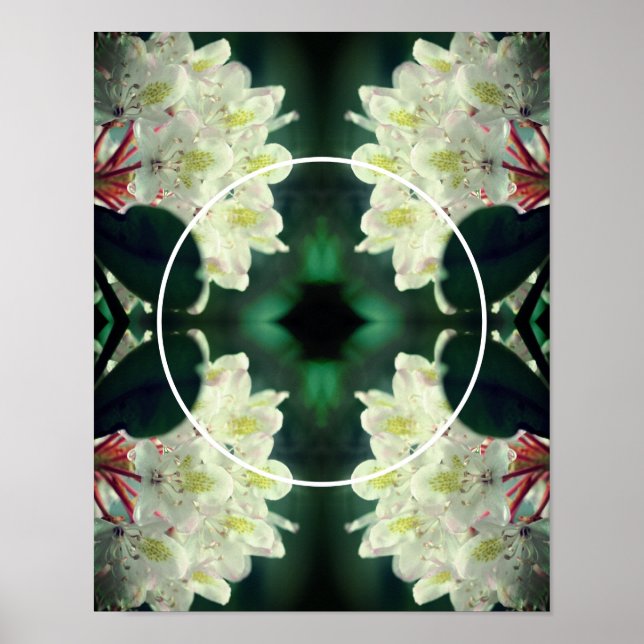 Weiße Azalea Blume Rahmen Ihrem Foto hinzufügen Poster (Vorne)