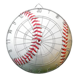 Weiße Baseball mit roter Stickerei Dartscheibe