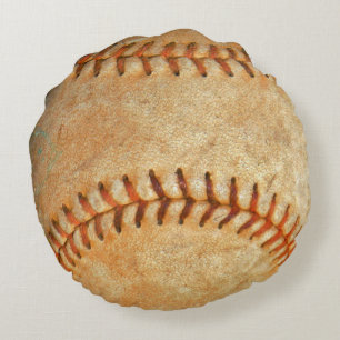 Weiße Baseball-Nummer Rundes Kissen
