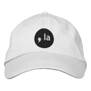 Weiße Baseballmütze mit, La Logo Bestickte Baseballkappe