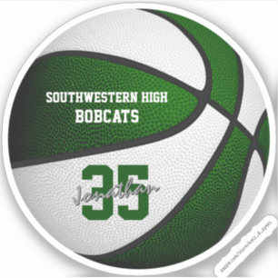 Weiße Basketball-Mädchen Jungs Mannschaftsfarbe Aufkleber