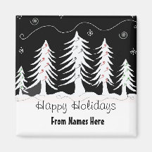 Weiße Bäume in Schwarz und Weiß