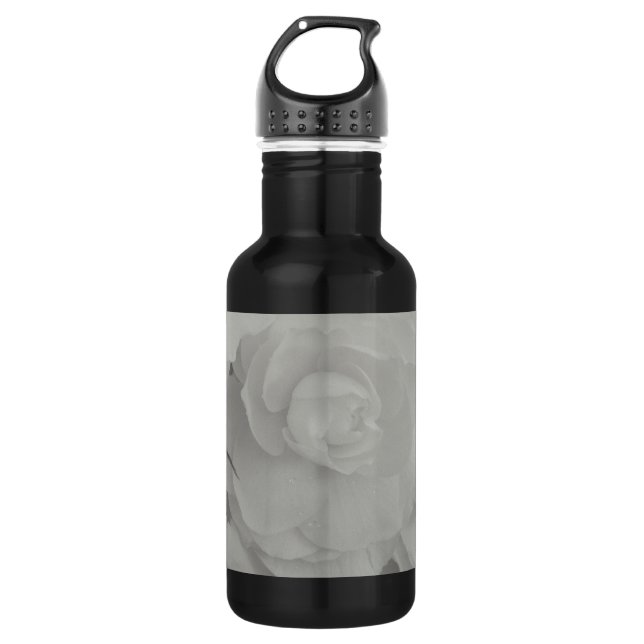 Weiße Begonie Trinkflasche (Vorderseite)