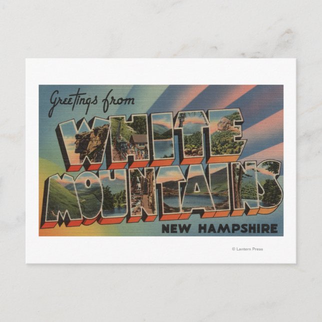 Weiße Berge, New Hampshire 4 Postkarte (Vorderseite)