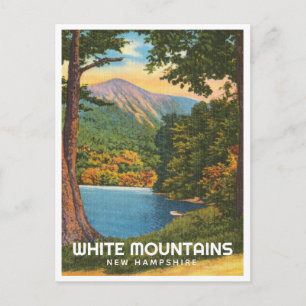 Weiße Berge, New Hampshire, nostalgischer See Postkarte