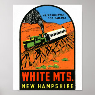 Weiße Berge New Hampshire  Poster