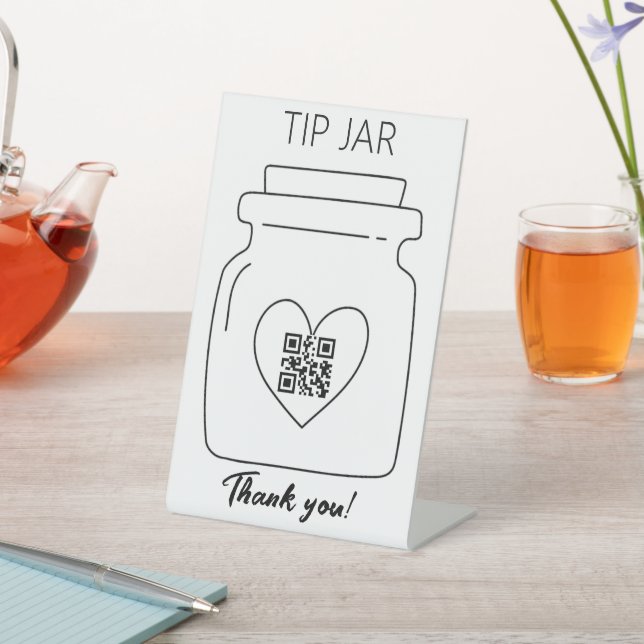 Weiße, berufliche QR-Code-Digitalspitze Sockelschild (In SItu)