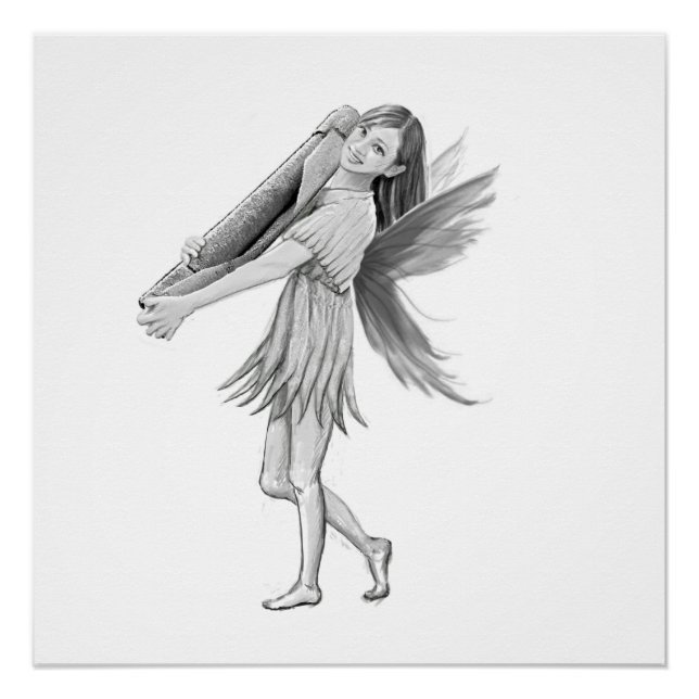 Weiße Birch Fairy mit Rinde Poster (Vorderseite)