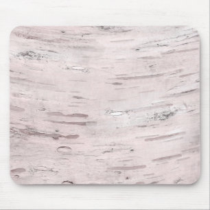 Weiße Birkenbaum Holz Rustikaler Stallbaum Chic Mousepad