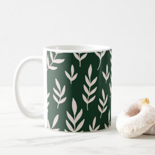 Weiße Blätter Kaffeetasse