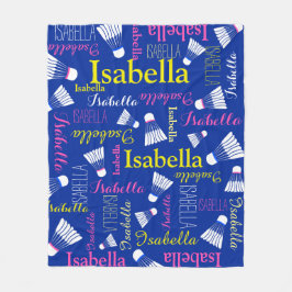 Weiße, blaue, rosa Mädchen Fleecedecke